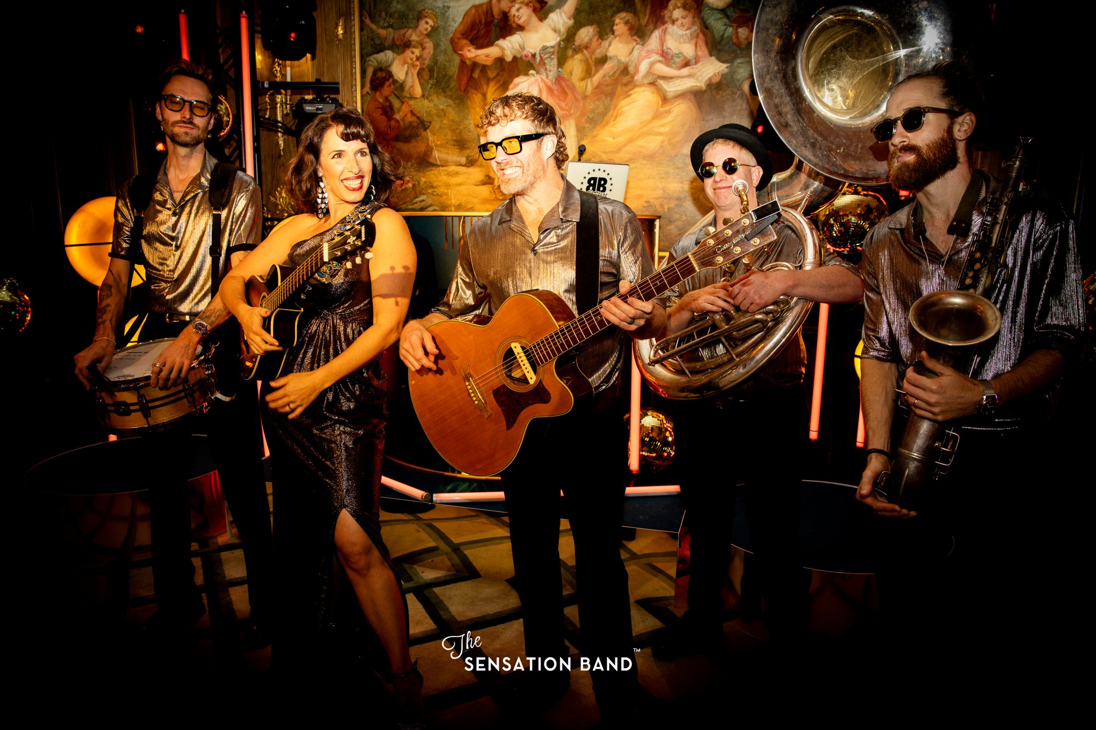 Balagan roaming band from Sensation Band at Claridge's Studio 54 party